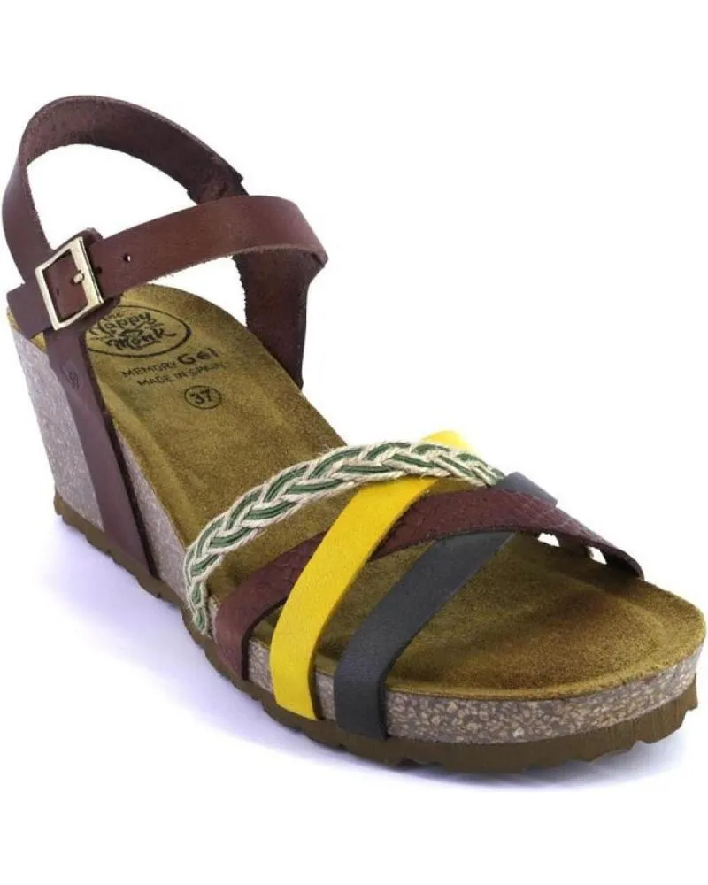 Sandalias THE HAPPY MONK  de Mujer RIVIERA003 SANDALIAS DE MUJER PIEL  KAKI