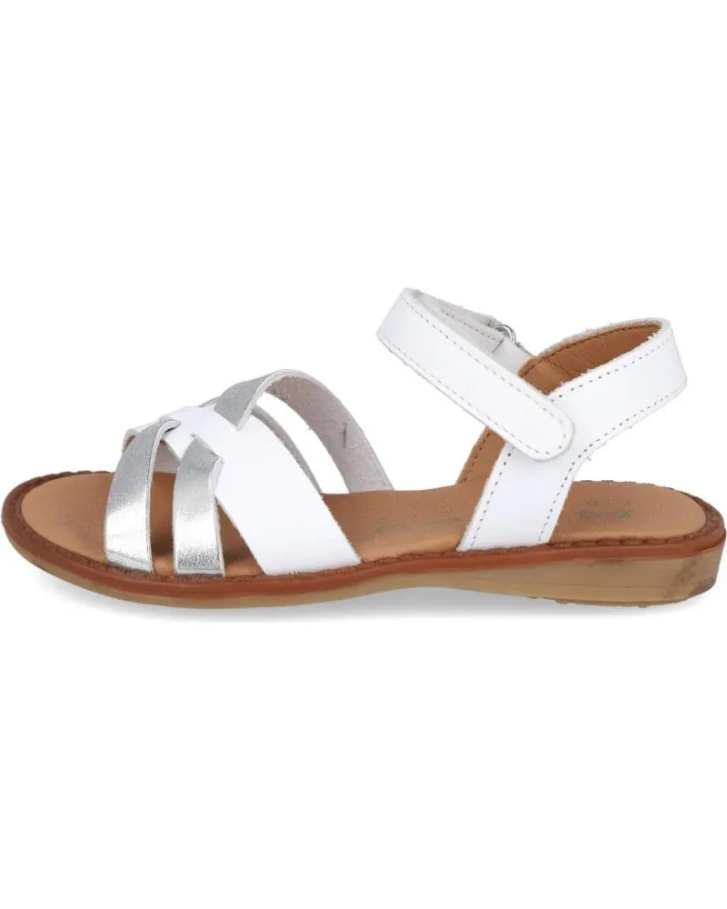 Sandalias ZAPY  de Niña AG92201 SANDALIAS NINA PIEL  BLANCO-PLATA