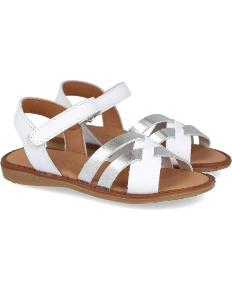 Sandalias ZAPY  de Niña AG92201 SANDALIAS NINA PIEL  BLANCO-PLATA